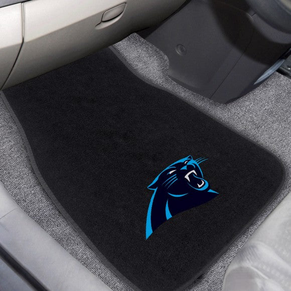 Carolina Panthers 2-pc Embroidered Car Mat Set by Fanmats