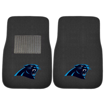 Carolina Panthers 2-pc Embroidered Car Mat Set by Fanmats