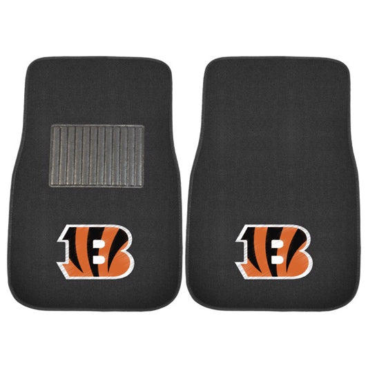 Cincinnati Bengals 2-pc Embroidered Car Mat Set by Fanmats