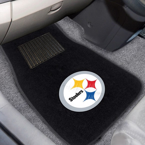 Pittsburgh Steelers 2-pc Embroidered Car Mat Set by Fanmats