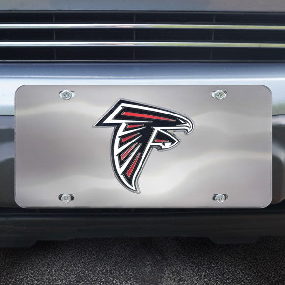 Atlanta Falcons Chrome Diecast 3D License Plate by Fanmats