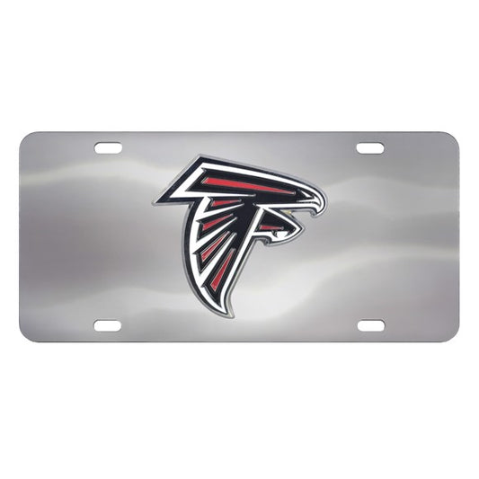 Atlanta Falcons Chrome Diecast 3D License Plate by Fanmats