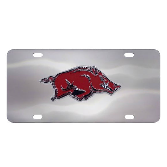 Arkansas Razorbacks Chrome Diecast 3D License Plate by Fanmats
