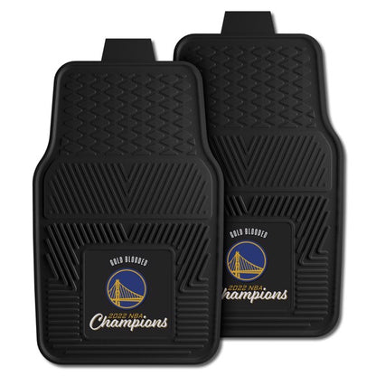 Golden State Warriors 2022 NBA Finals Champions 2-pc Vinyl Car Mat Set by Fanmats