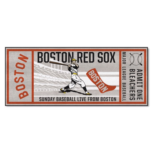 Boston Red Sox Ticket Runner - Retro Collection Mat / Rug by Fanmats