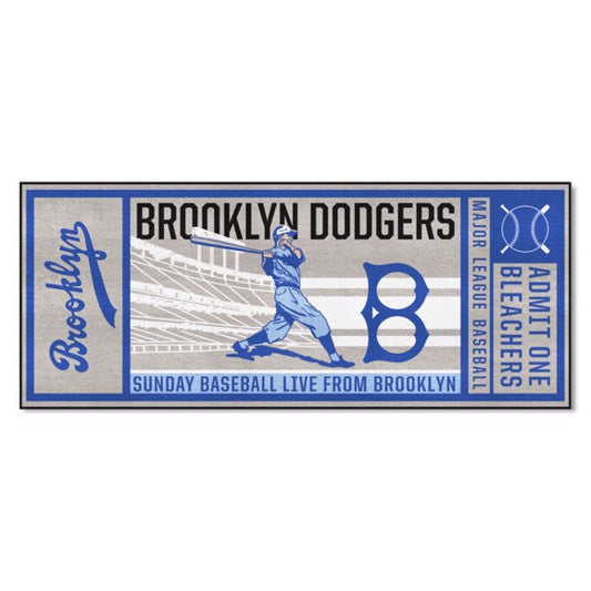 Brooklyn Dodgers Ticket Runner - Retro Collection Mat / Rug by Fanmats