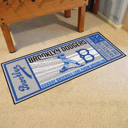 Brooklyn Dodgers Ticket Runner - Retro Collection Mat / Rug by Fanmats