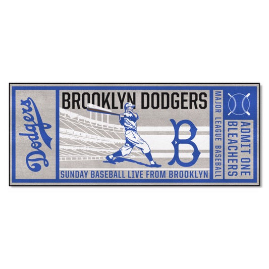 Brooklyn Dodgers Ticket Runner - Retro Collection Mat / Rug by Fanmats