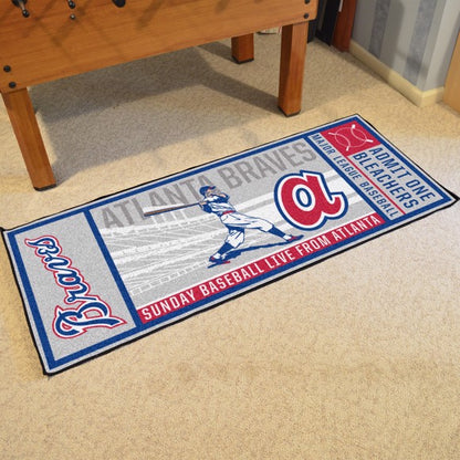 Atlanta Braves Retro Ticket Runner Mat / Rug by Fanmats