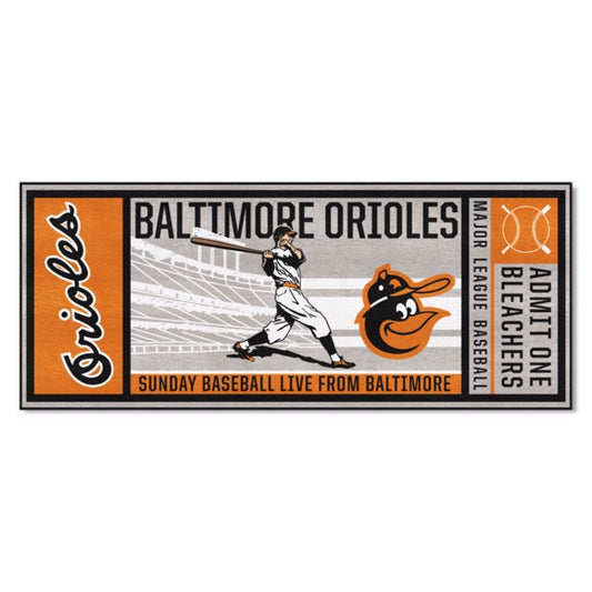 Baltimore Orioles Ticket Runner Mat / Rug by Fanmats
