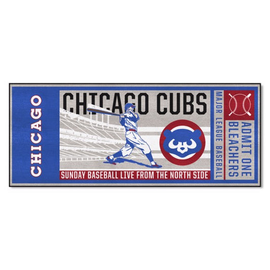 Chicago Cubs Ticket Runner Retro Collection Mat / Rug by Fanmat