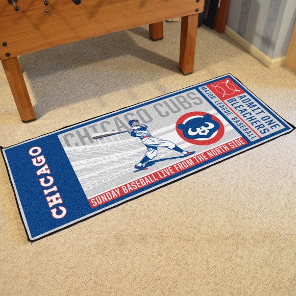 Chicago Cubs Ticket Runner Retro Collection Mat / Rug by Fanmat