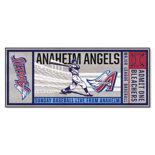 Anaheim Angels Retro Ticket Runner Mat / Rug by Fanmats