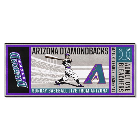 Arizona Diamondbacks Retro Ticket Runner Mat / Rug by Fanmats