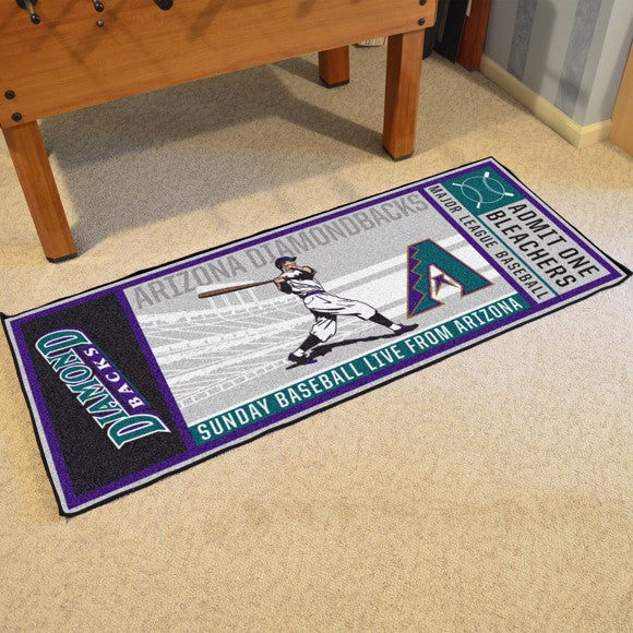 Arizona Diamondbacks Retro Ticket Runner Mat / Rug by Fanmats