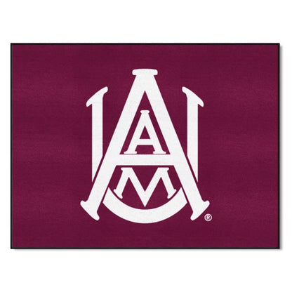 Alabama A&M Bulldogs All Star Rug, 33.75"x42.5", 100% nylon, non-skid backing, durable, vibrant colors, machine washable, USA made.