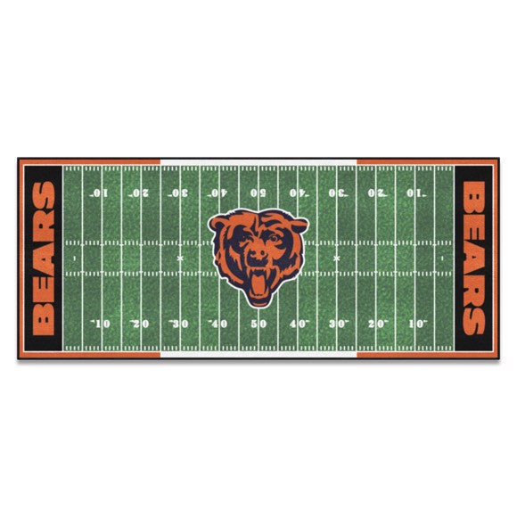 Chicago Bears NFL Field Runner - 30" x 72" - Vibrant colors, non-skid backing, machine washable - Officially Licensed