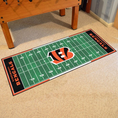 Cincinnati Bengals Football Field Runner Mat / Rug by Fanmats