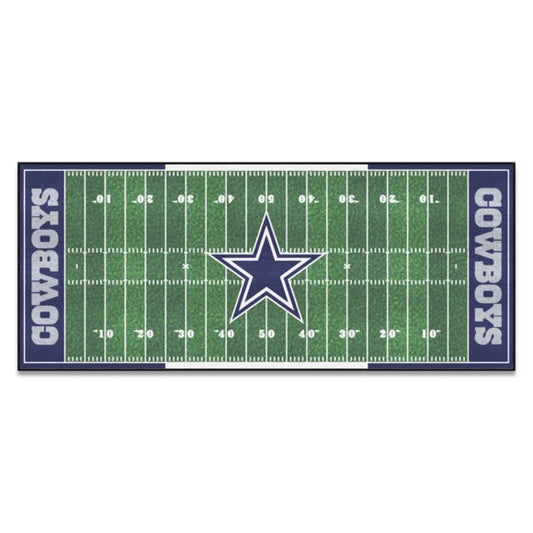 Dallas Cowboys NFL Field Runner - 30"x72", Vibrant team colors, Non-skid backing, 100% Nylon Face, Machine washable, Officially Licensed