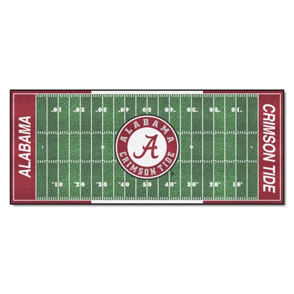 Alabama Crimson Tide NCAA Football Runner: 30"x72", True Team Colors, Non-skid Backing, 100% Nylon, Machine Washable, Officially Licensed