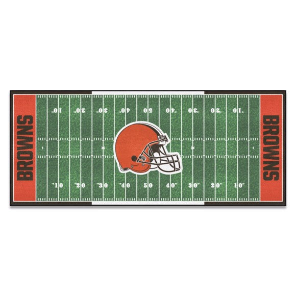 Cleveland Browns NFL Field Runner - 30"x72", vibrant team colors, non-skid backing, 100% Nylon Face, machine washable, Officially Licensed