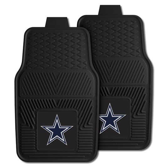 Dallas Cowboys NFL Car Mat Set: Universal Size, Durable 100% Vinyl, Dirt-Scraping Ribs, 3-D Team Logo, Nibbed Backing, Officially Licensed