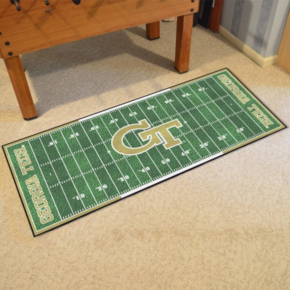 Georgia Tech Yellow Jackets Football Field Runner Mat / Rug by Fanmats