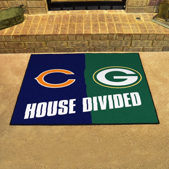 House Divided - Chicago Bears / Green Bay Packers House Divided Mat by Fanmats