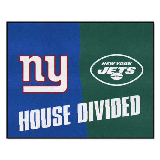 House Divided - New York Giants / New York Jets Mat / Rug by Fanmats