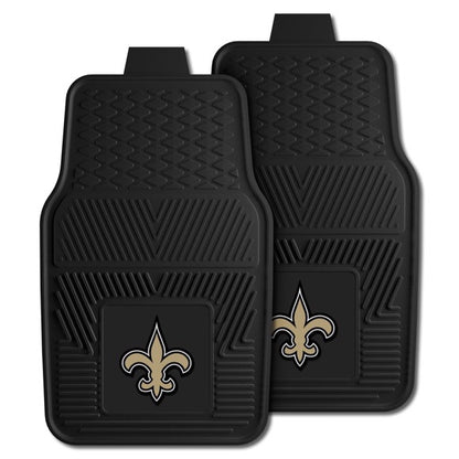 New Orleans Saints 2-pc Vinyl Car Mat Set by Fanmats