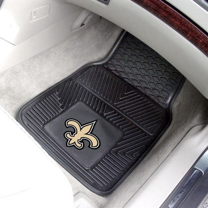 New Orleans Saints 2-pc Vinyl Car Mat Set by Fanmats