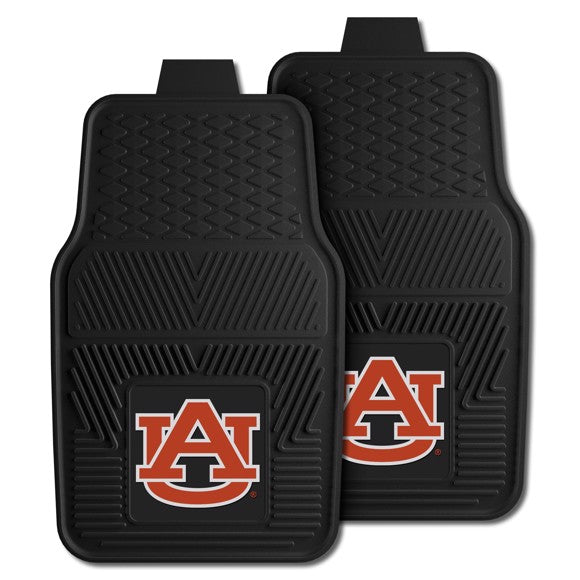 Auburn Tigers NCAA Car Mat Set: Universal Size, Heavy-Duty Vinyl, Dirt-Scraping Ribs, 3-D Team Logo, Nibbed Backing, Officially Licensed