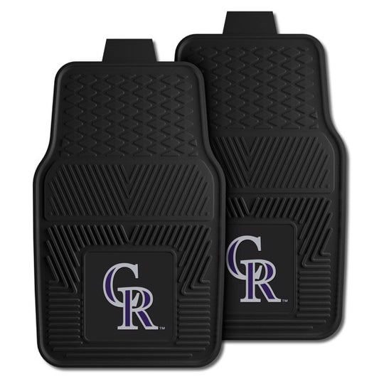 Colorado Rockies MLB Car Mat Set: Officially licensed. Universal size, heavy-duty vinyl, 3-D team logo. Made by Fanmats.