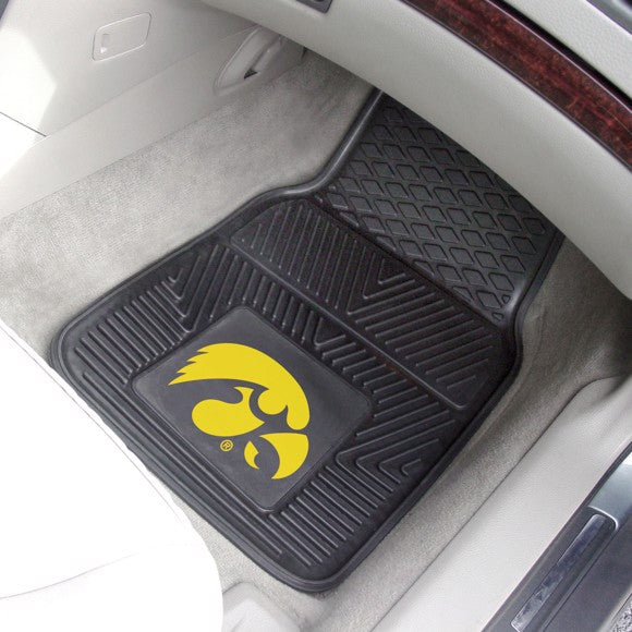 Iowa Hawkeyes 2-pc Vinyl Car Mat Set by Fanmats