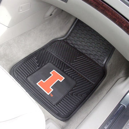 Illinois Fighting Illini 2-pc Vinyl Car Mat Set by Fanmats