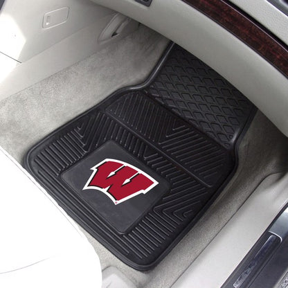 Wisconsin Badgers 2-pc Vinyl Car Mat Set by Fanmats