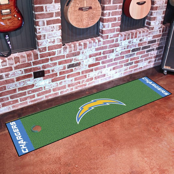 Los Angeles Chargers Green Putting Mat by Fanmats
