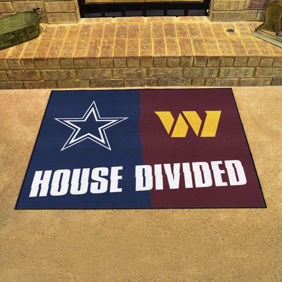 House Divided - Dallas Cowboys / Washington Commanders House Divided Mat by Fanmats