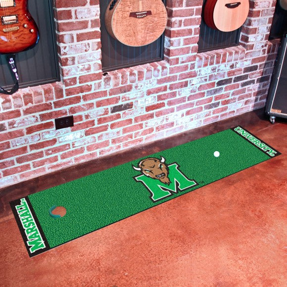 Marshall Thundering Herd Green Putting Mat by Fanmats