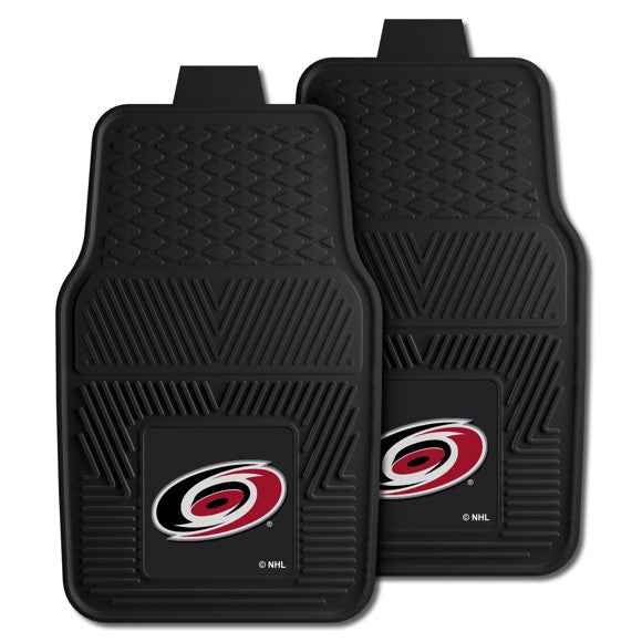 Carolina Hurricanes NHL Car Mat Set - Durable vinyl, team logo, dirt-catching design. Officially licensed