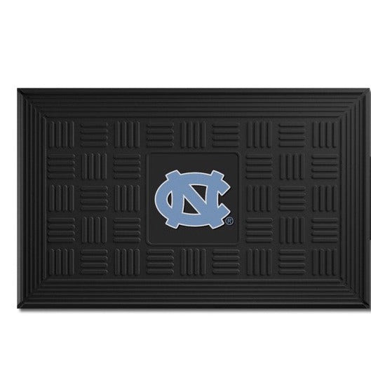 North Carolina Tar Heels NCAA Door Mat: 19.5" x 31", 3-D logo in team colors. Ridges clean shoes, drain water. Durable, weather-resistant vinyl.