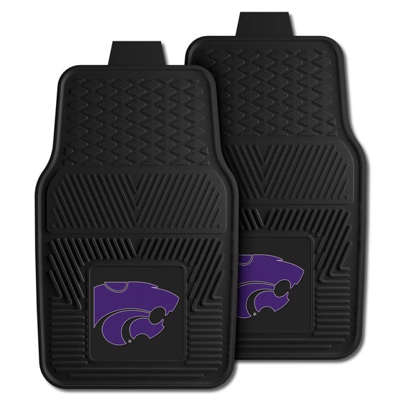 Kansas State Wildcats Car Mat Set: Universal size, heavy-duty vinyl, 3-D logo. Dirt scraping ribs Officially licensed by the NCAA