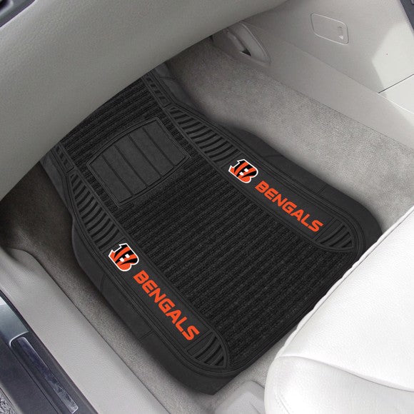 Cincinnati Bengals 2-pc Deluxe Car Mat Set by Fanmats