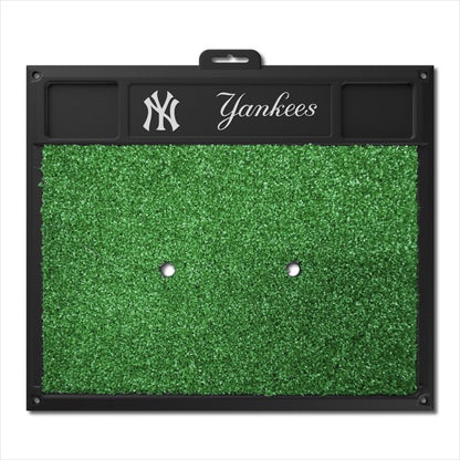 "New York Yankees Golf Hitting Mat by Fanmats featuring the team's iconic logo in vibrant colors, perfect for practicing your swing while showing team pride."