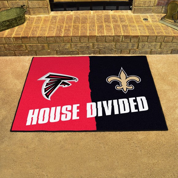 House Divided - Atlanta Falcons / New Orleans Saints Mat / Rug by Fanmats
