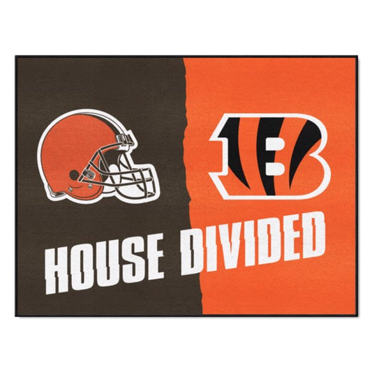 House Divided - Cincinnati Bengals / Cleveland Browns House Divided Mat by Fanmats