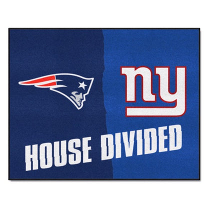 House Divided -  New England Patriots / New York Giants Mat / Rug by Fanmats