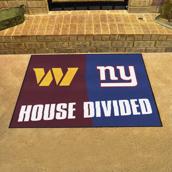 House Divided - Washington Commanders / New York Giants House Divided Mat by Fanmats