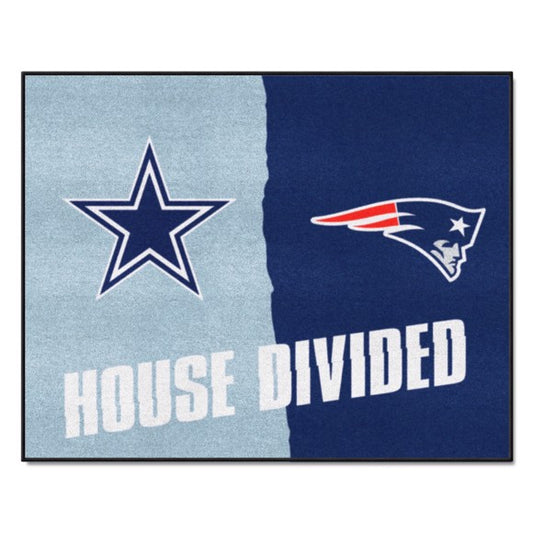 House Divided - Dallas Cowboys / New England Patriots House Divided Mat