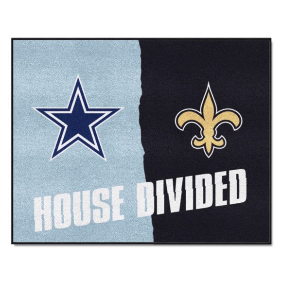 House Divided - Dallas Cowboys / New Orleans Saints House Divided Mat by Fanmats